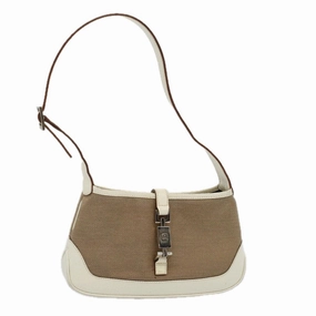 GUCCI Jackie Shoulder Bag Canvas Leather Beige 007 2039  am5181