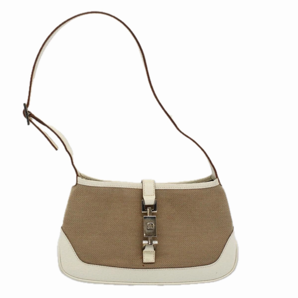 GUCCI Jackie Shoulder Bag Canvas Leather Beige 007 2039  am5181
