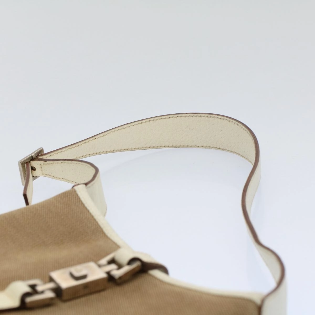 GUCCI Jackie Shoulder Bag Canvas Leather Beige 007 2039  am5181