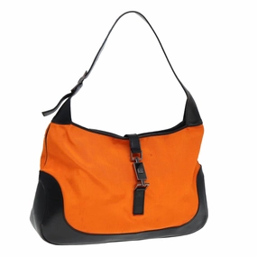 GUCCI Jackie Shoulder Bag Canvas Outlet Orange  77825