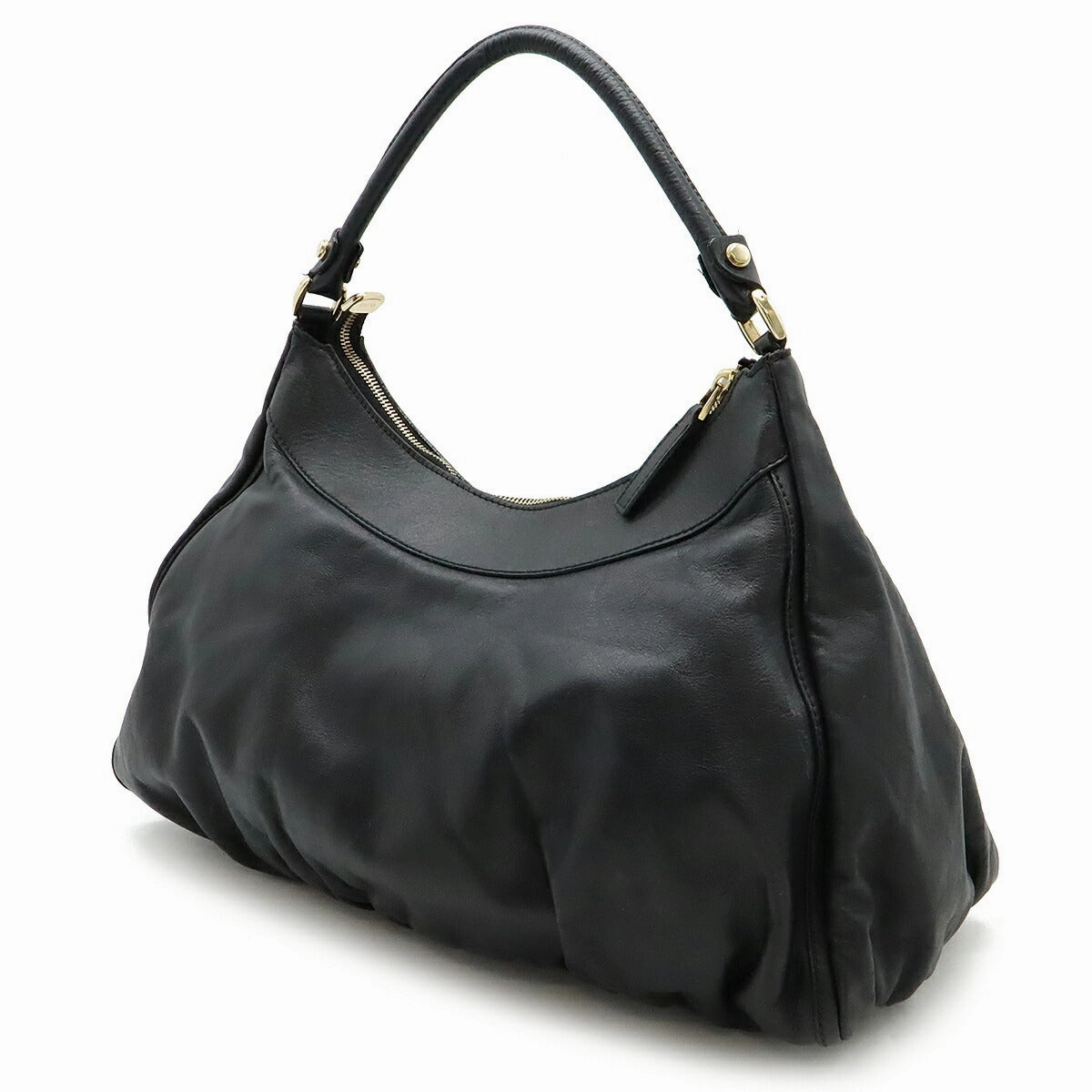 Gucci Leather Abby Shoulder Bag Black