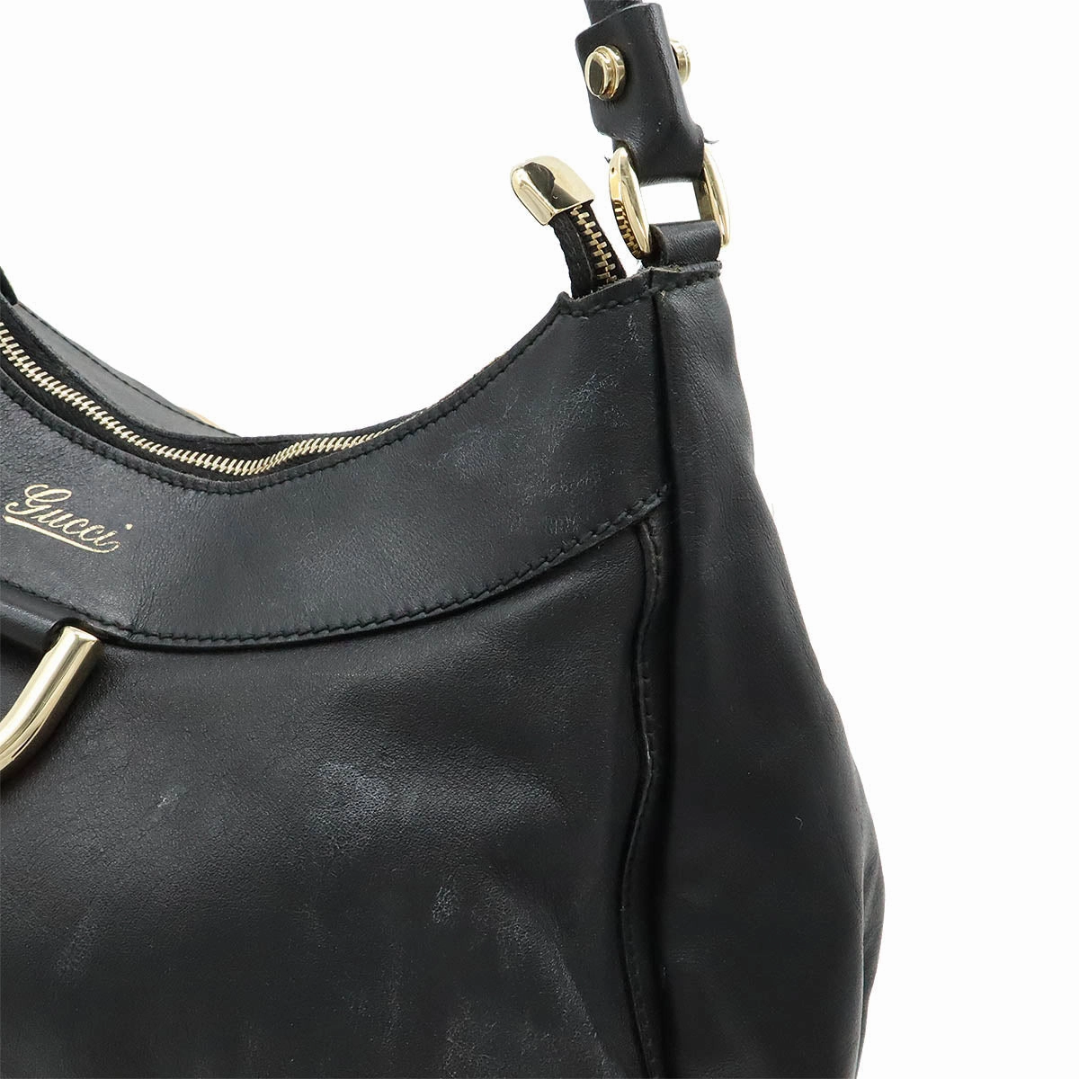 Gucci Leather Abby Shoulder Bag Black