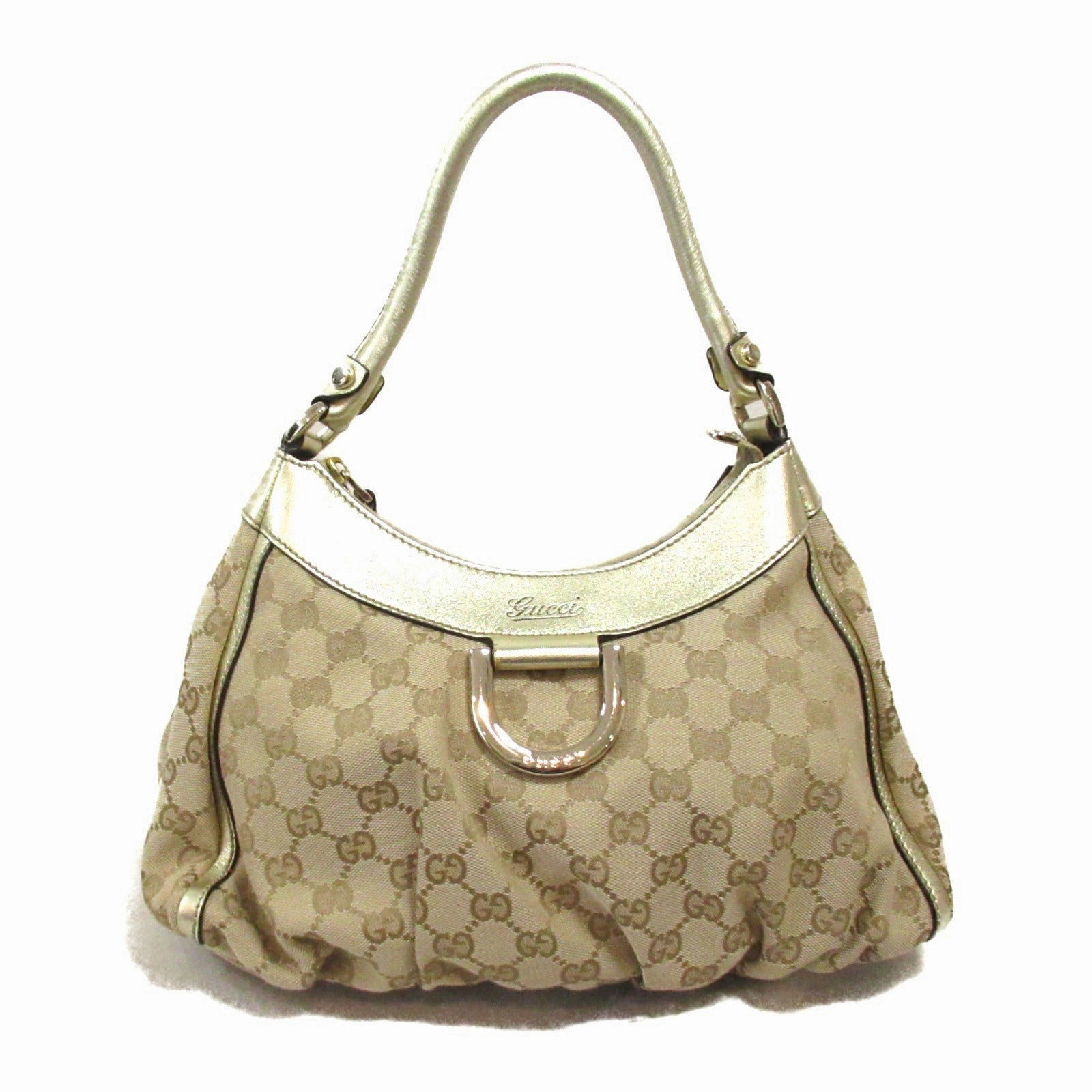 Gucci Leather Canvas Shoulder Bag