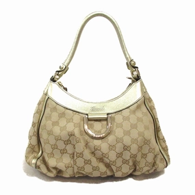 Gucci Leather Canvas Shoulder Bag