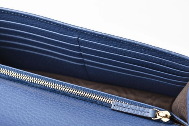 Gucci Leather Chain Shoulder Bag/Wallet/Clutch Interlocking G Blue