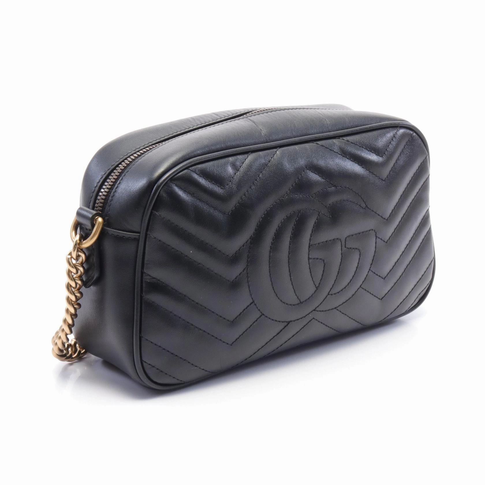 Gucci Leather GG Marmont Shoulder Bag 447632