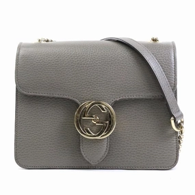 Gucci  Leather Metal Shoulder Bag (Pre-Owned)