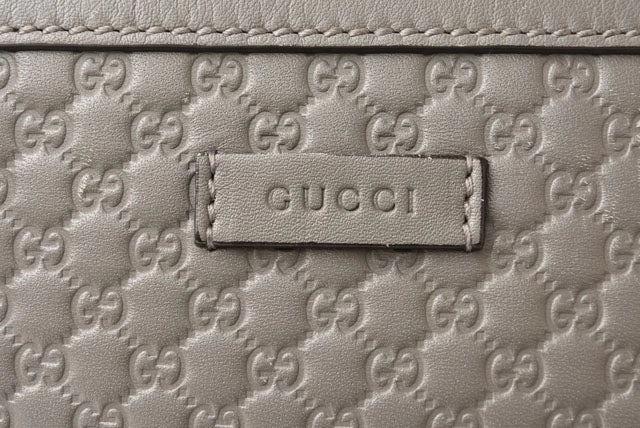 Gucci Leather Tote/Shoulder Bag Light Gray