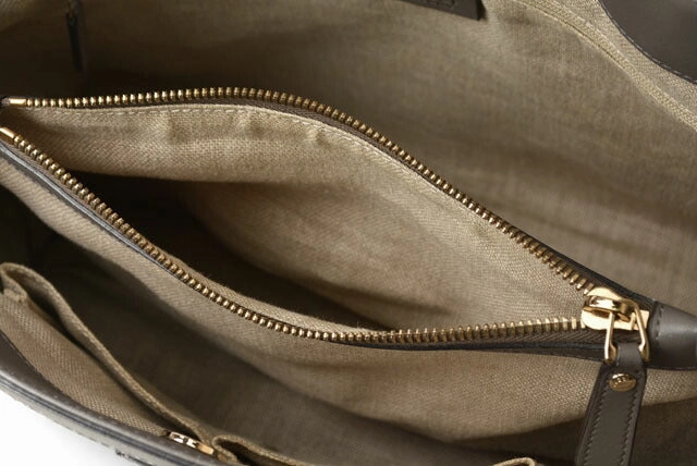 Gucci Leather Tote/Shoulder Bag Light Gray