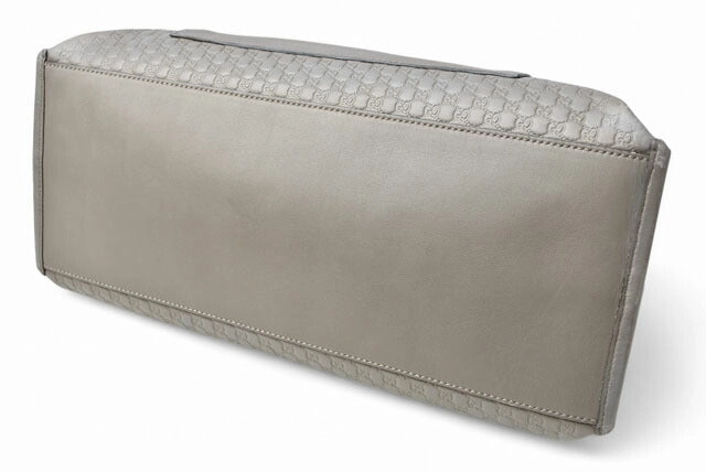 Gucci Leather Tote/Shoulder Bag Light Gray