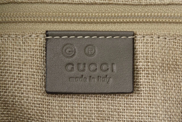 Gucci Leather Tote/Shoulder Bag Light Gray