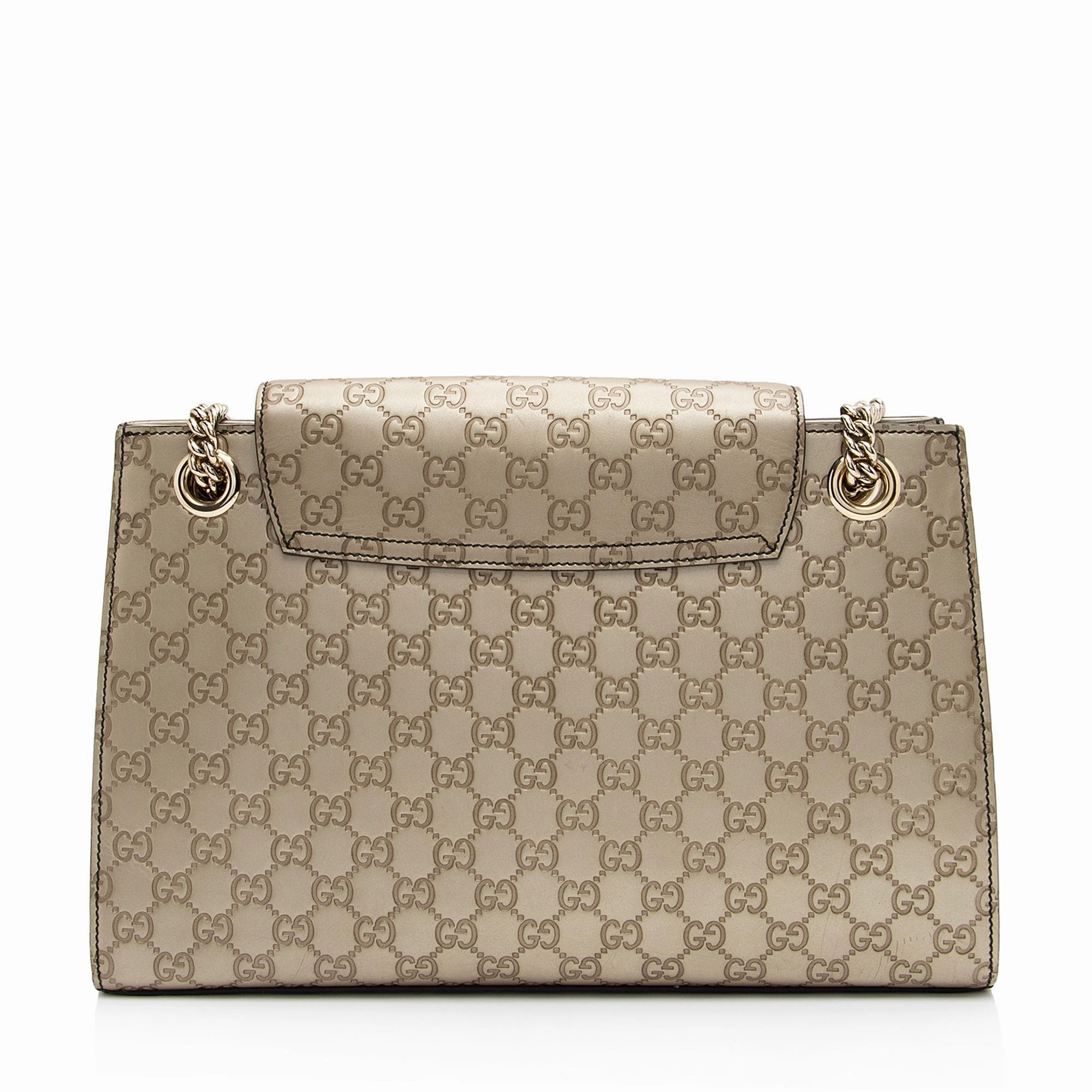Gucci Metallic Guccissima Leather Emily Large Shoulder Bag (SHF-tKZxyz)