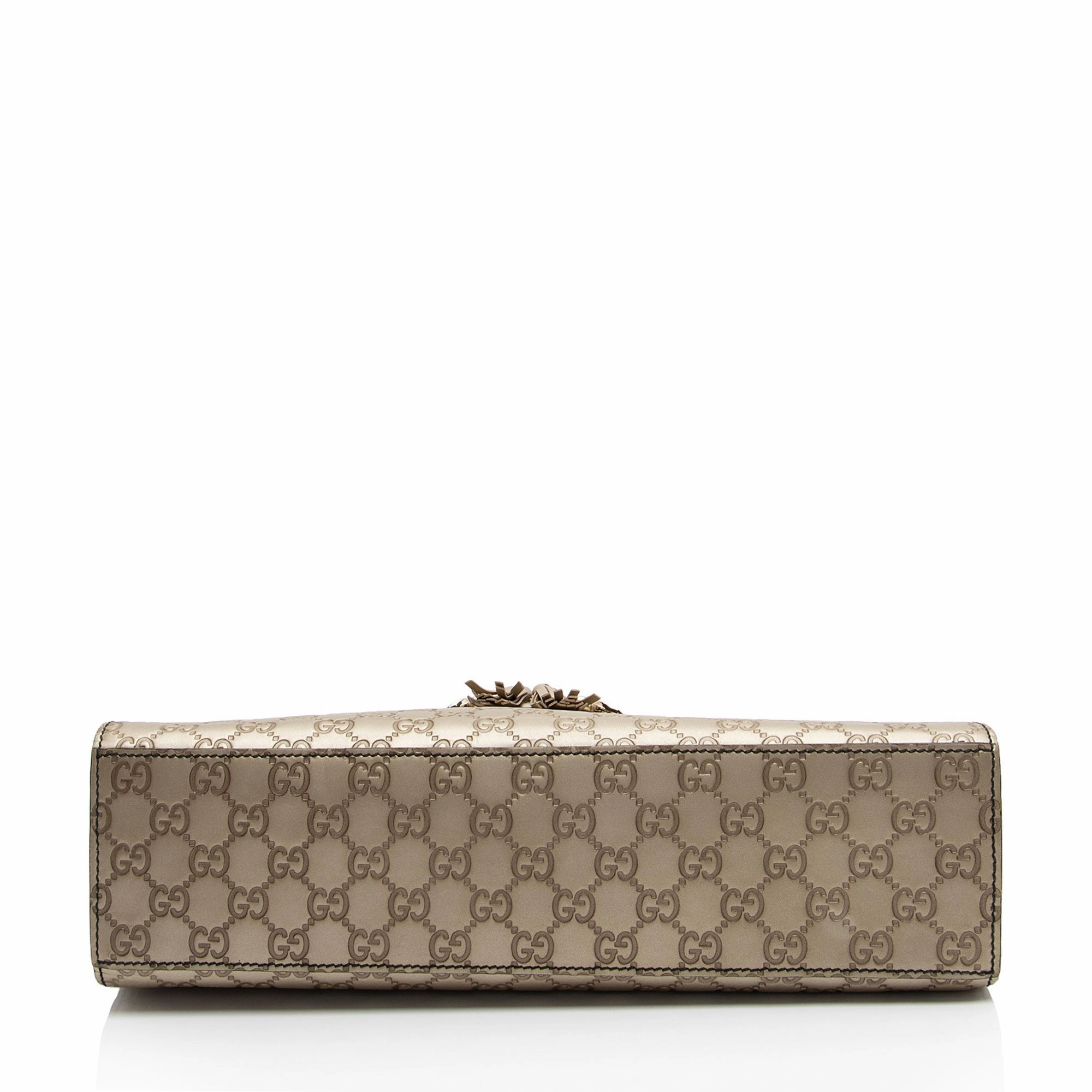 Gucci Metallic Guccissima Leather Emily Large Shoulder Bag (SHF-tKZxyz)