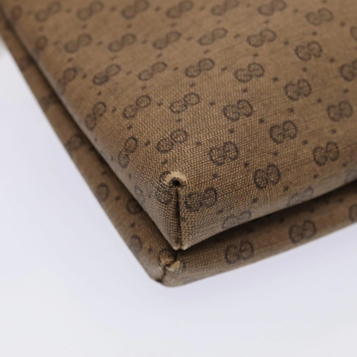 GUCCI Micro GG Supreme Shoulder Bag PVC Beige Gold 49 007 5548  87020