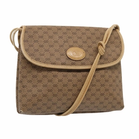 GUCCI Micro GG Supreme Shoulder Bag PVC Beige Gold 49 007 5548  87020
