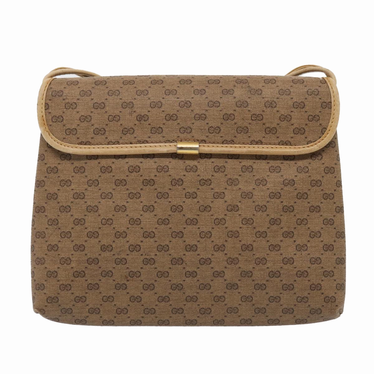 GUCCI Micro GG Supreme Shoulder Bag PVC Beige Gold 49 007 5548  87020
