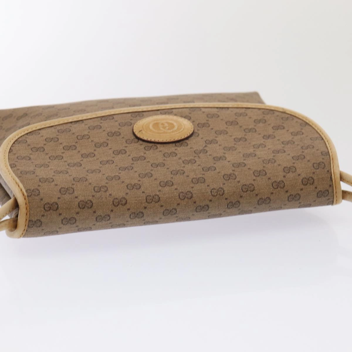 GUCCI Micro GG Supreme Shoulder Bag PVC Beige Gold 49 007 5548  87020