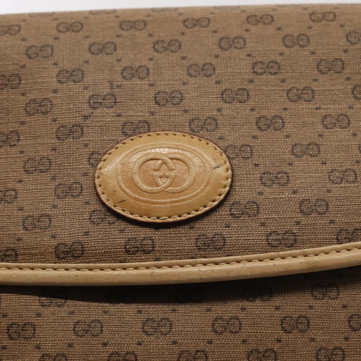 GUCCI Micro GG Supreme Shoulder Bag PVC Beige Gold 49 007 5548  87020