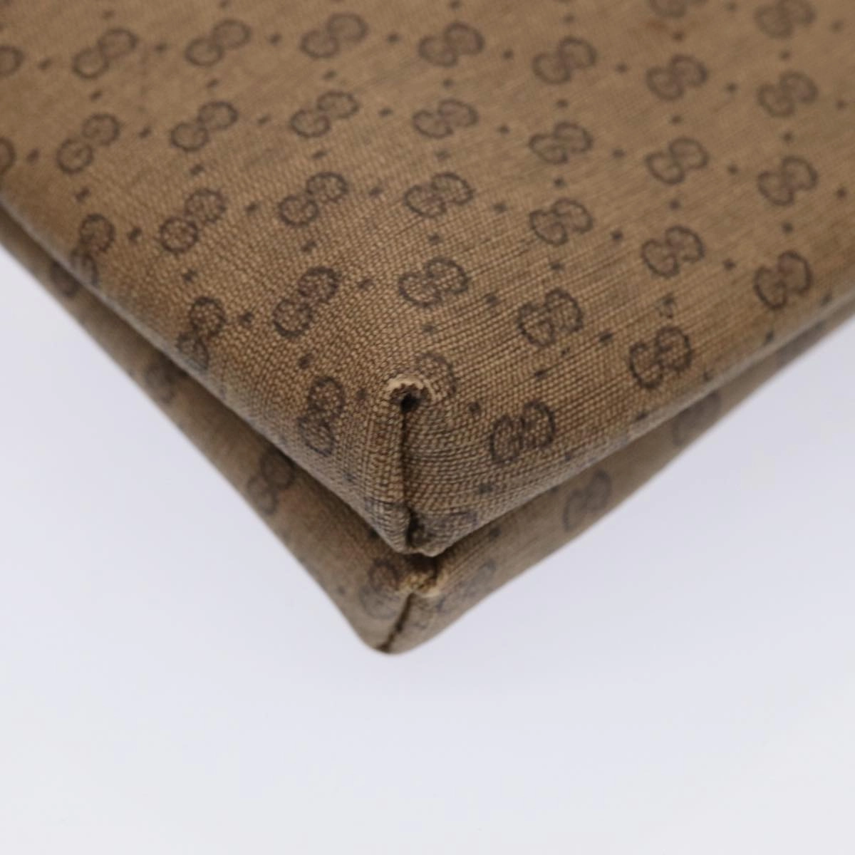 GUCCI Micro GG Supreme Shoulder Bag PVC Beige Gold 49 007 5548  87020