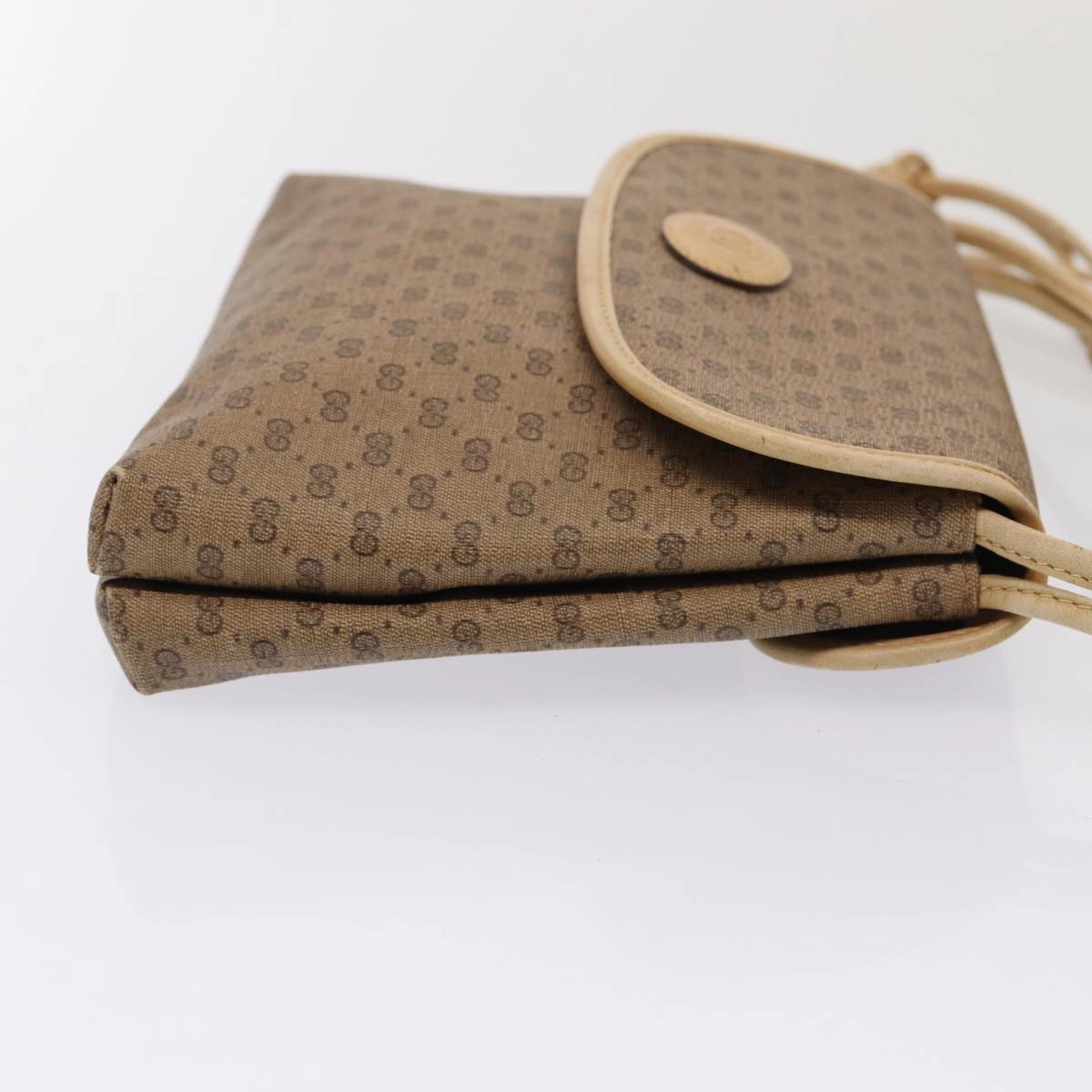 GUCCI Micro GG Supreme Shoulder Bag PVC Beige Gold 49 007 5548  87020