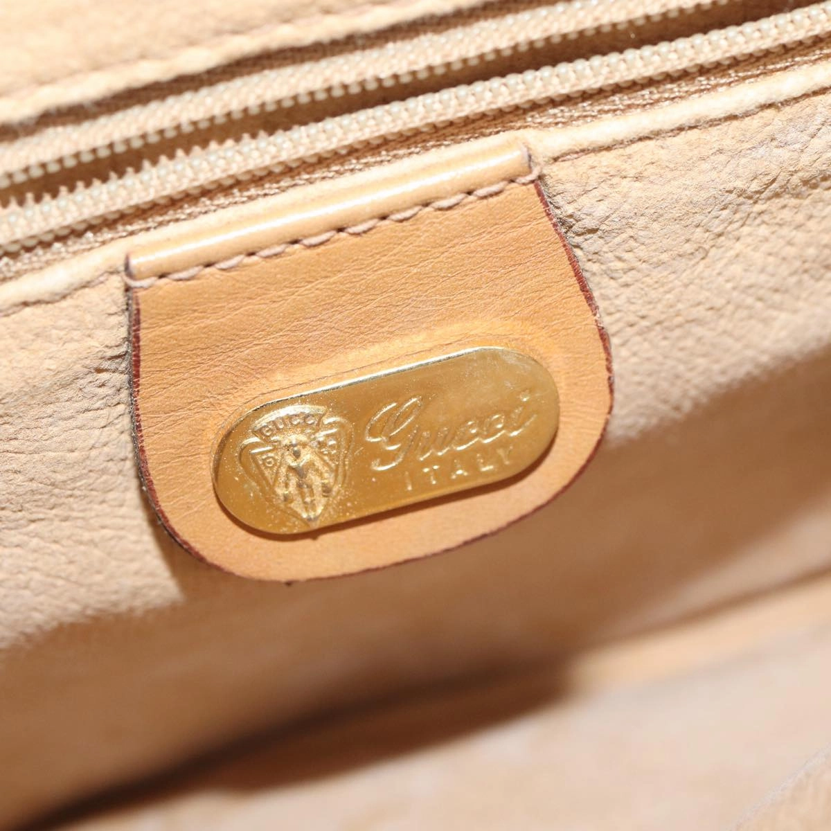 GUCCI Micro GG Supreme Shoulder Bag PVC Beige Gold 49 007 5548  87020