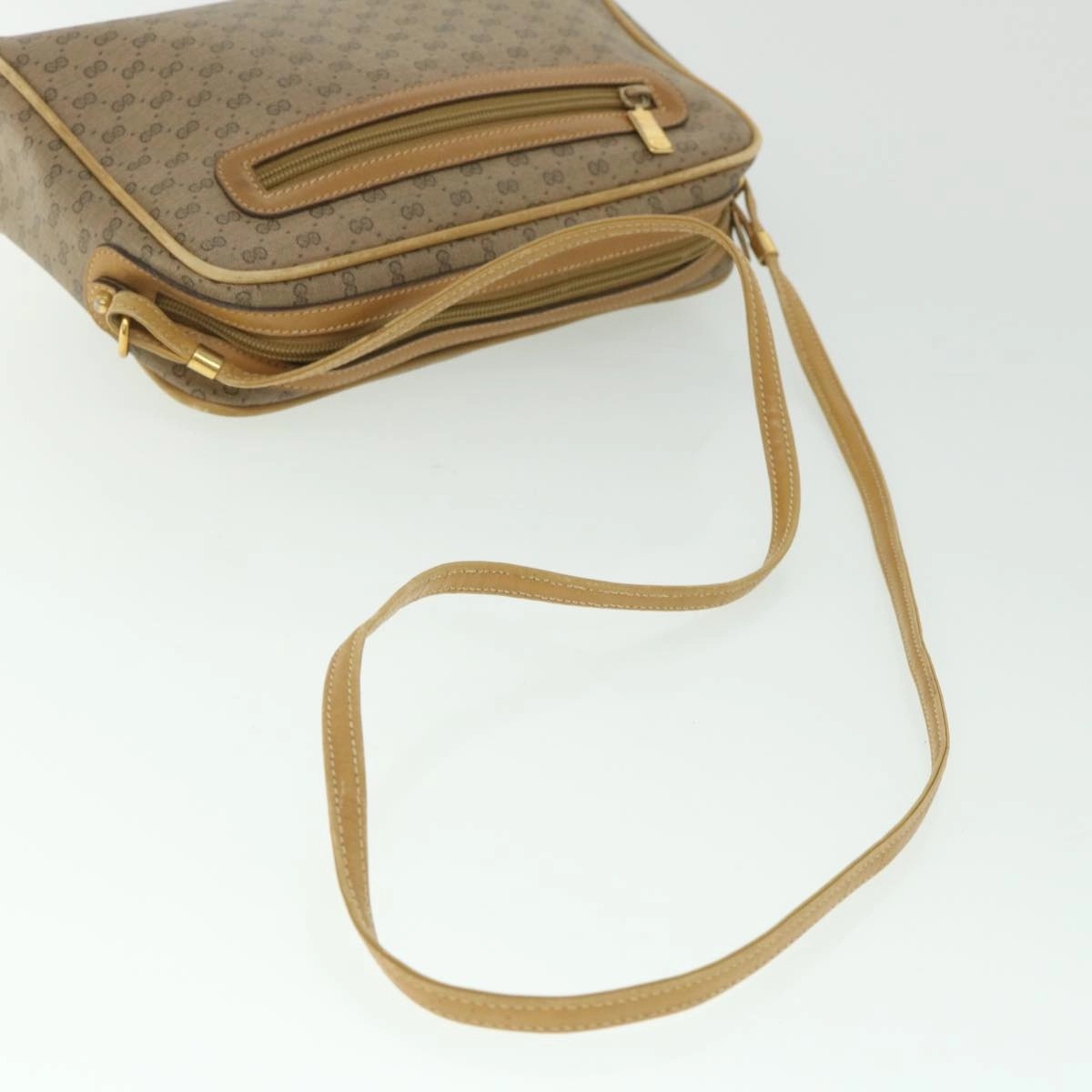 GUCCI Micro GG Supreme Shoulder Bag PVC Leather Beige 007 904 0014  bs9086