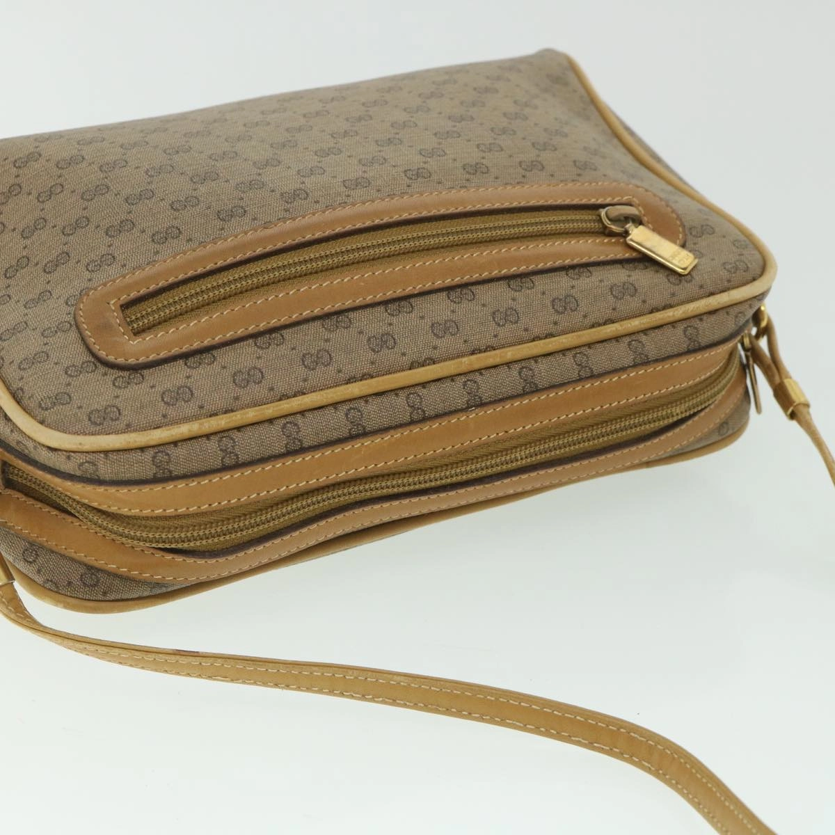GUCCI Micro GG Supreme Shoulder Bag PVC Leather Beige 007 904 0014  bs9086