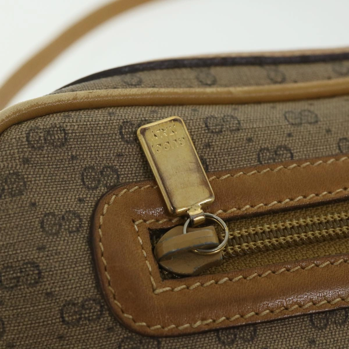 GUCCI Micro GG Supreme Shoulder Bag PVC Leather Beige 007 904 0014  bs9086