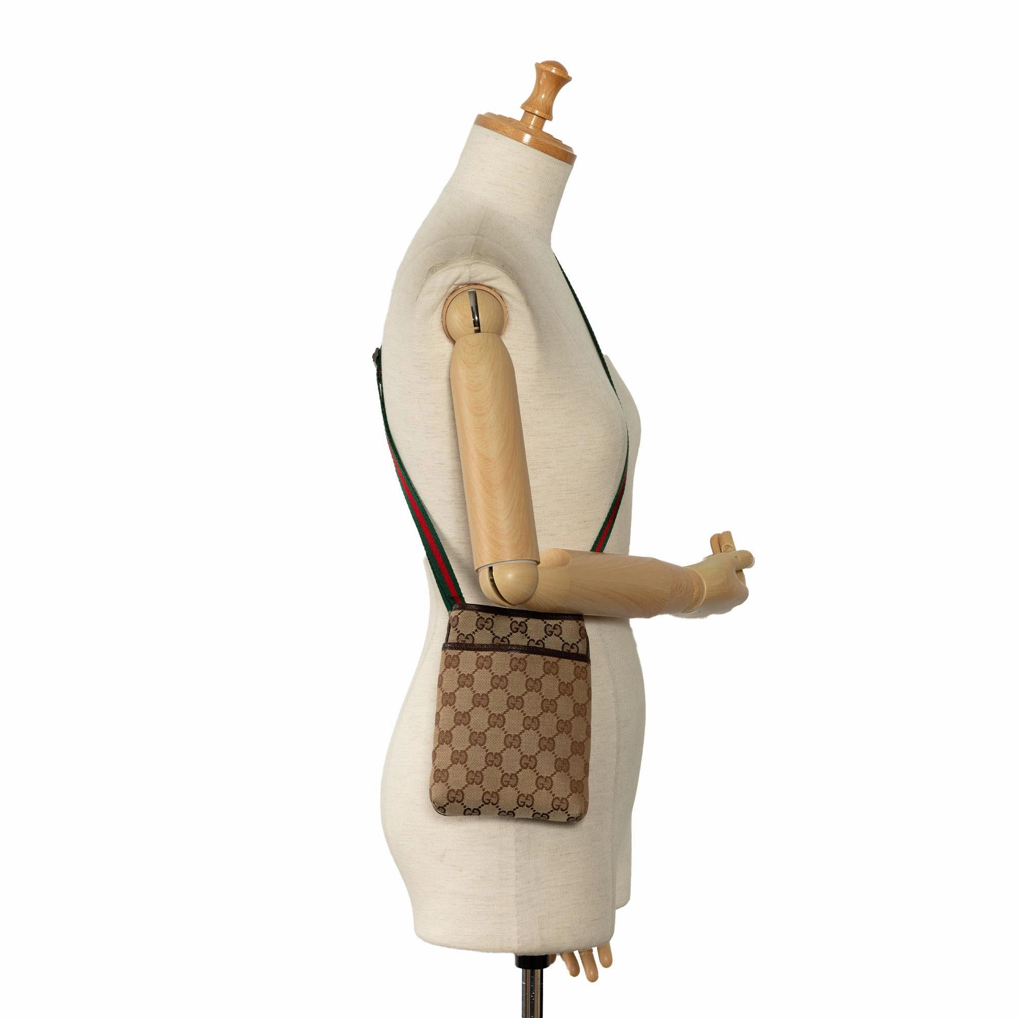 Gucci Mini GG Canvas Web Crossbody Bag (SHG-1cLFGf)