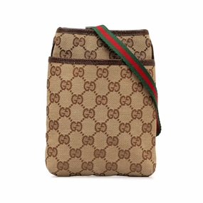 Gucci Mini GG Canvas Web Crossbody Bag (SHG-1cLFGf)