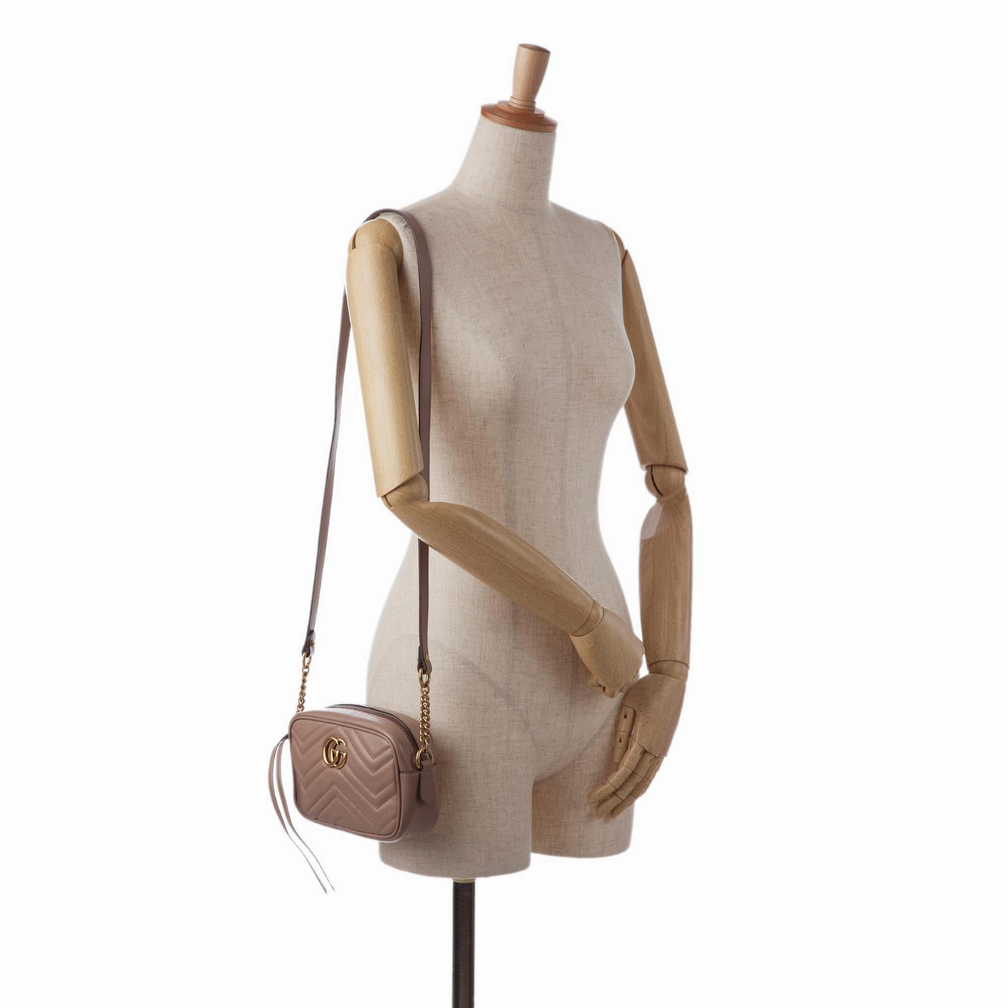 Gucci Mini GG Marmont Matelasse Crossbody (SHG-G4ySXO)