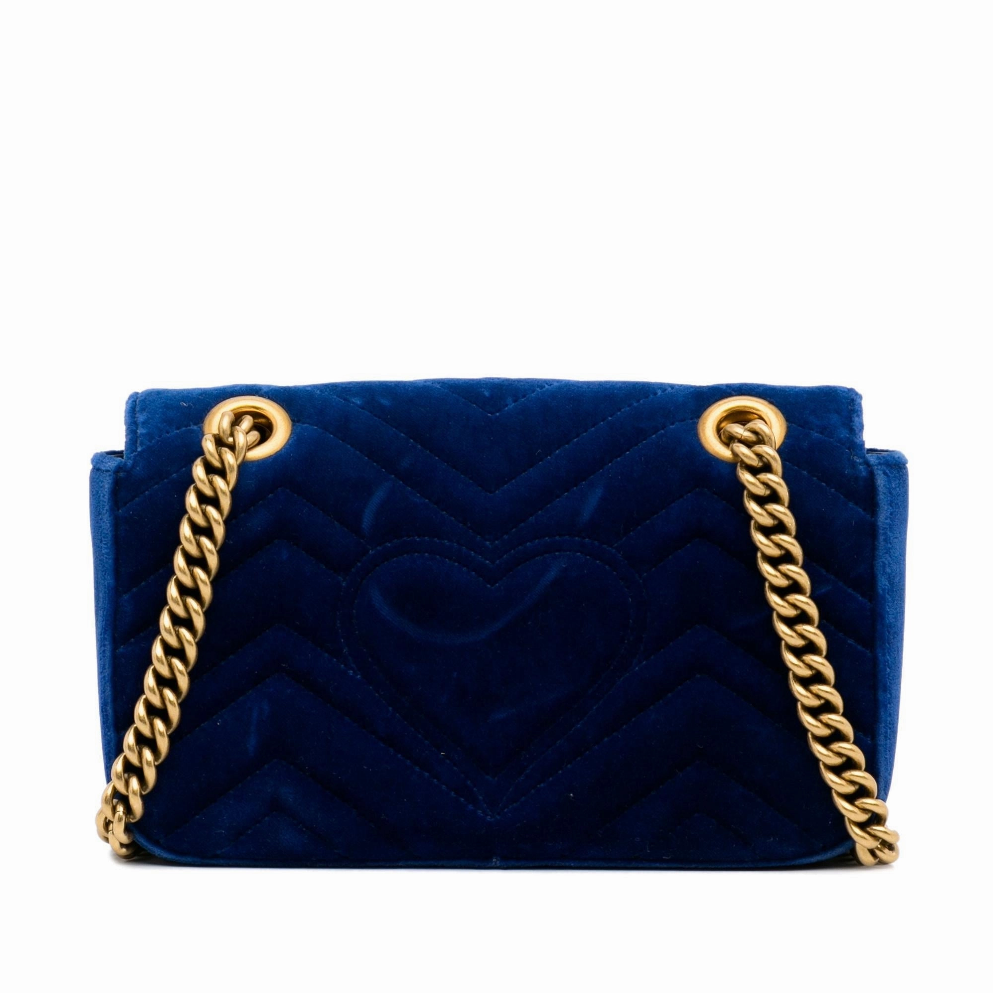 Gucci Mini GG Marmont Matelasse Velvet Crossbody (SHG-pu0QJn)