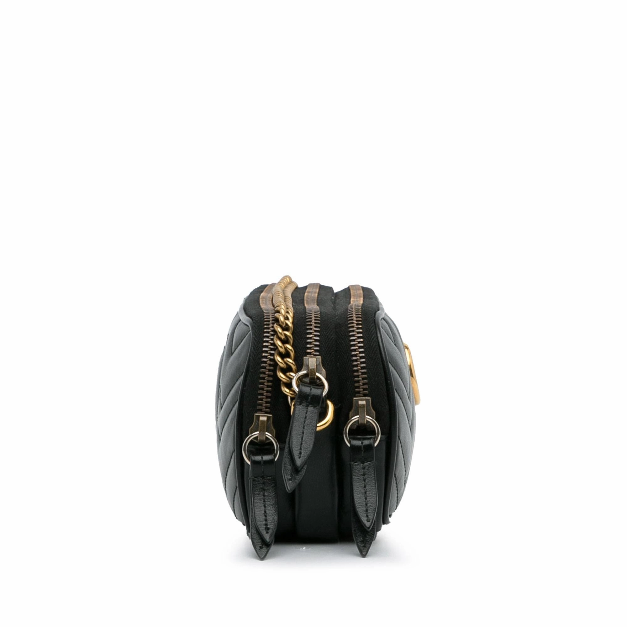Gucci Mini GG Marmont Triple-Zip Crossbody Bag (SHG-dnjgun)