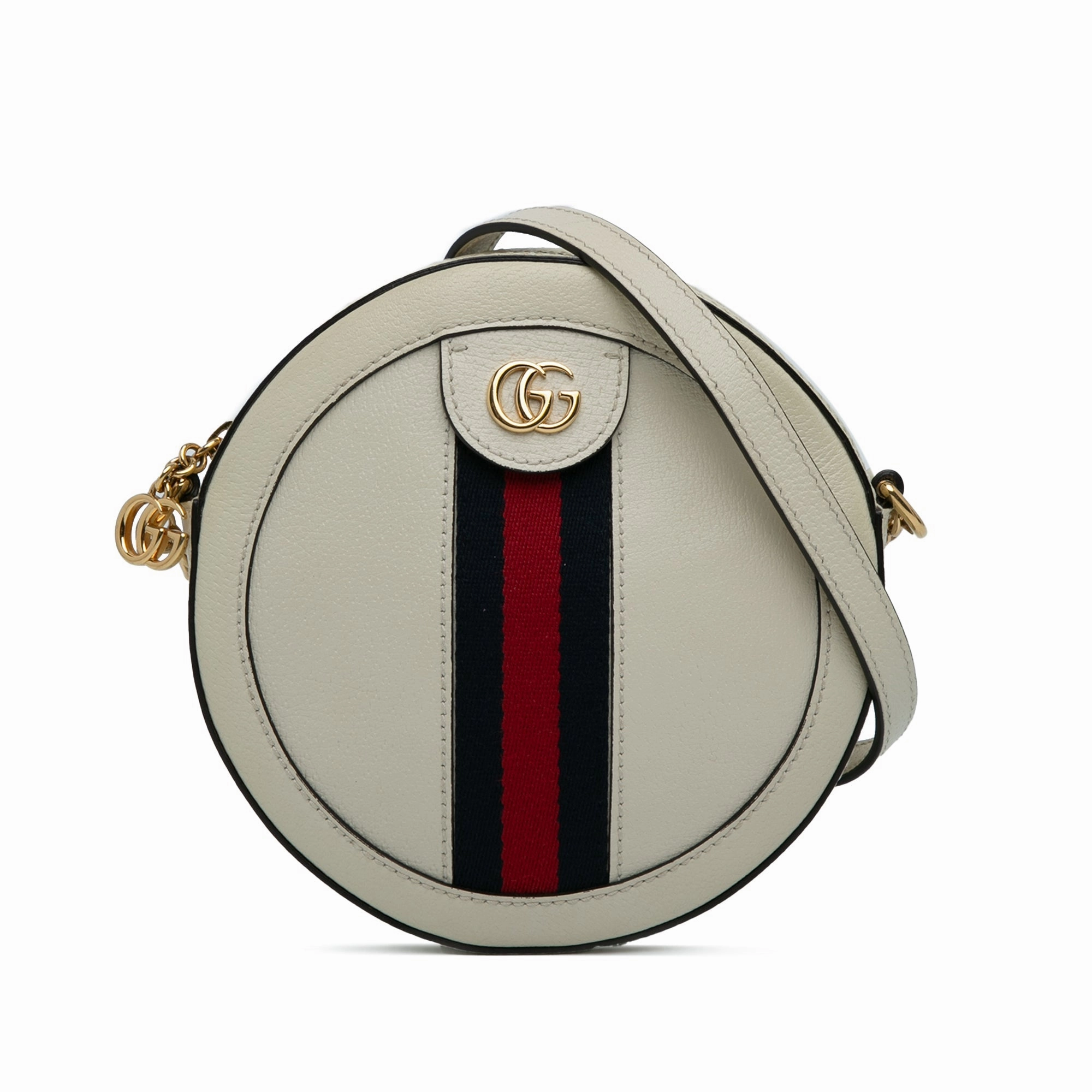 Gucci Mini Round Ophidia Leather Crossbody Bag (22493)