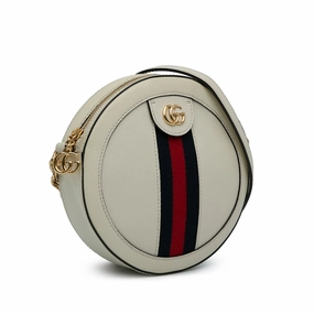 Gucci Mini Round Ophidia Leather Crossbody Bag (22493)