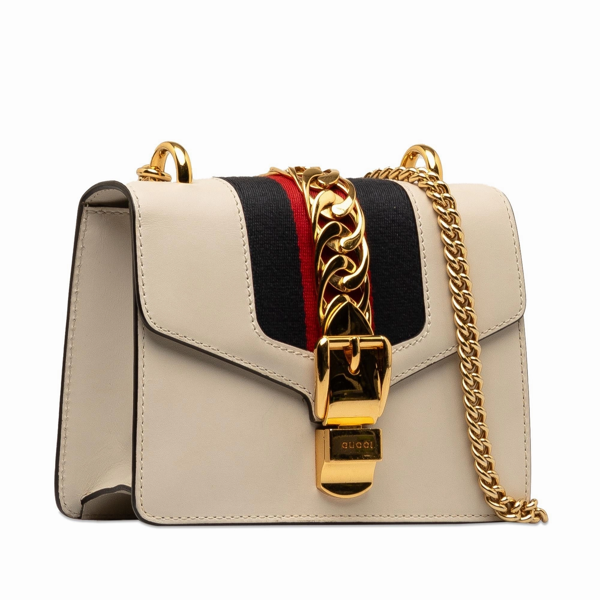 Gucci Mini Sylvie Leather Chain Crossbody Bag (SHG-1OZLSf)