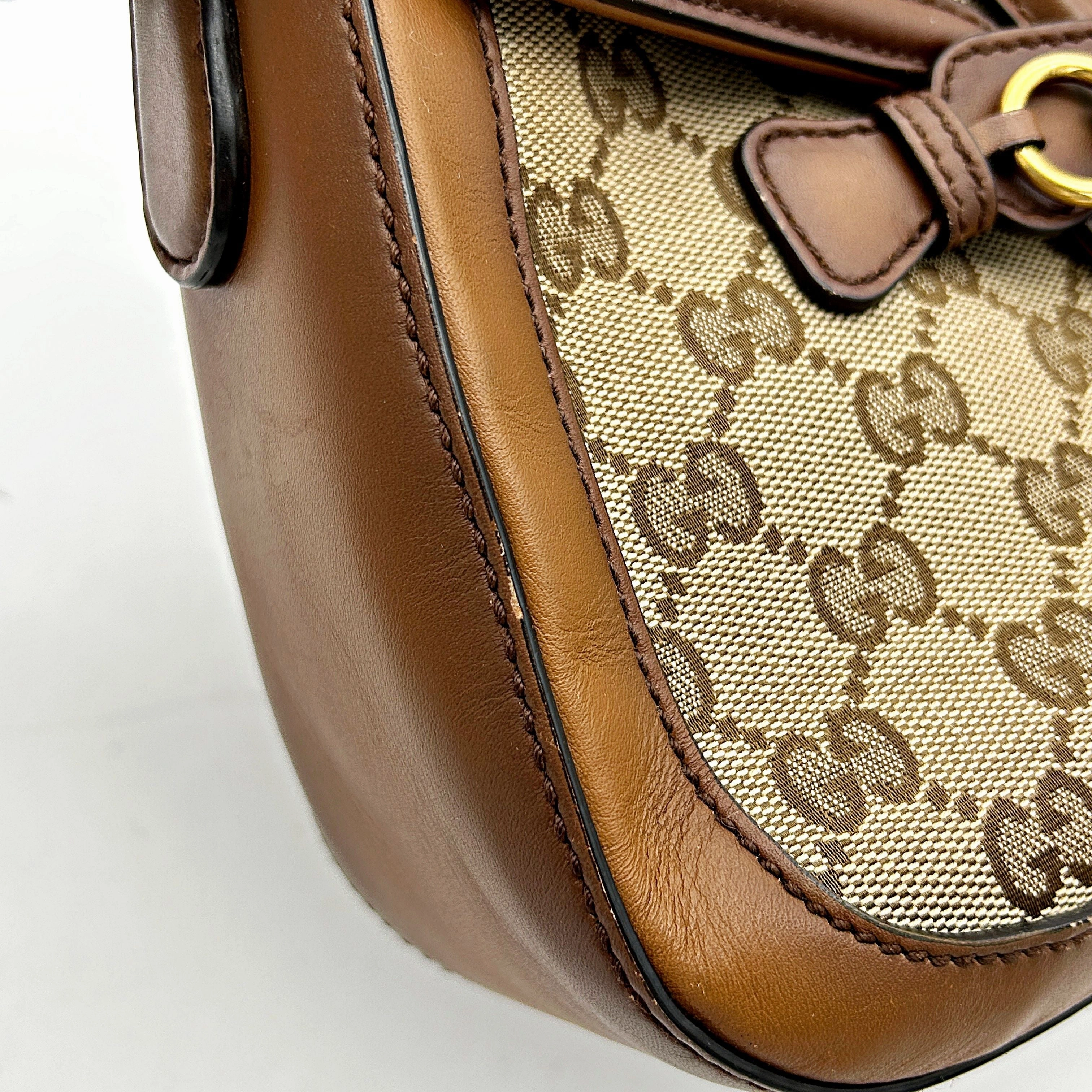 GUCCI Monogram Medium Lady Web Shoulder Bag Beige Cuir CN25042503