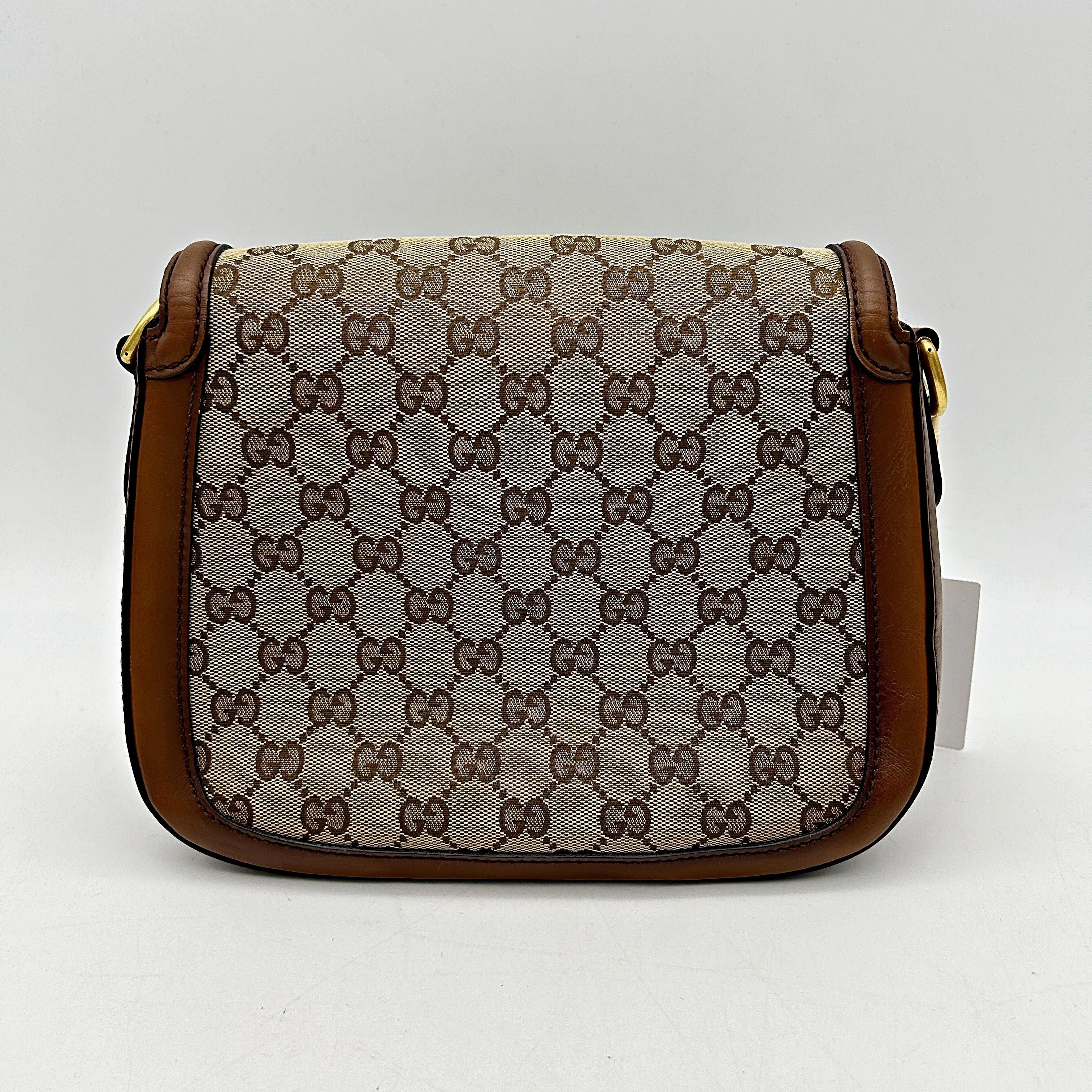 GUCCI Monogram Medium Lady Web Shoulder Bag Beige Cuir CN25042503