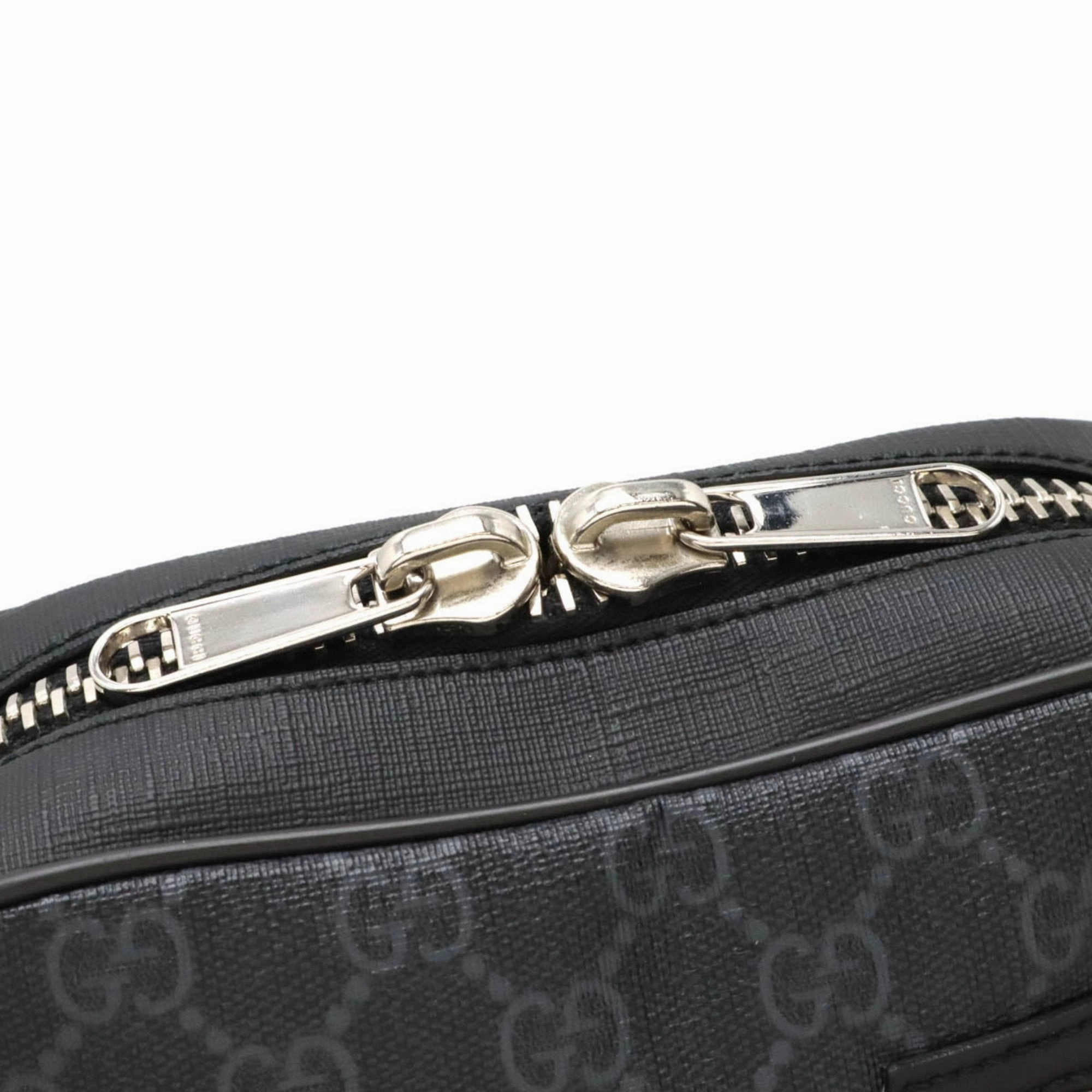 Gucci  Navy Color Gg Supreme Leather Shoulder Bag Sling Bag (Pre-Owned)