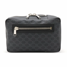 Gucci  Navy Color Gg Supreme Leather Shoulder Bag Sling Bag (Pre-Owned)