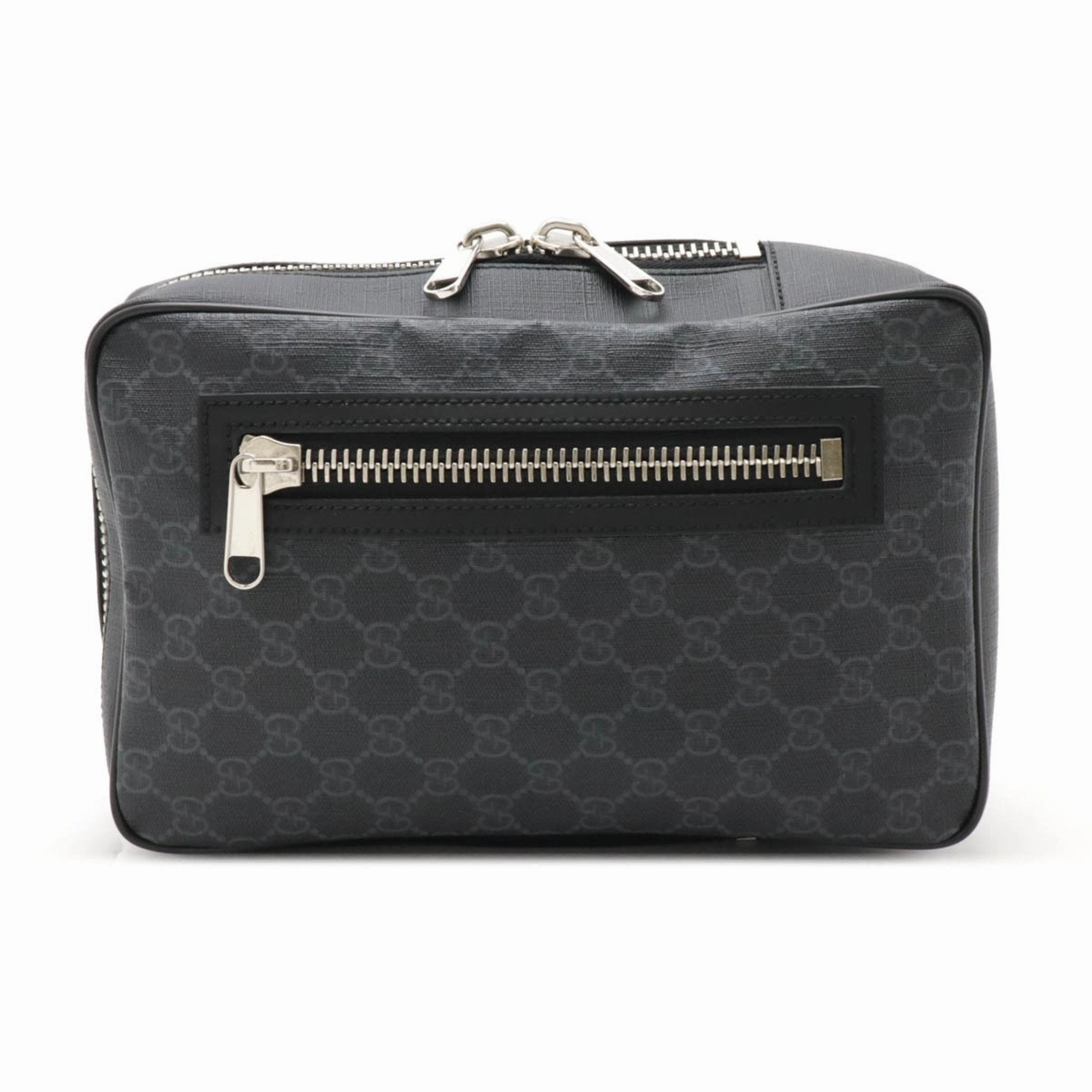 Gucci  Navy Color Gg Supreme Leather Shoulder Bag Sling Bag (Pre-Owned)
