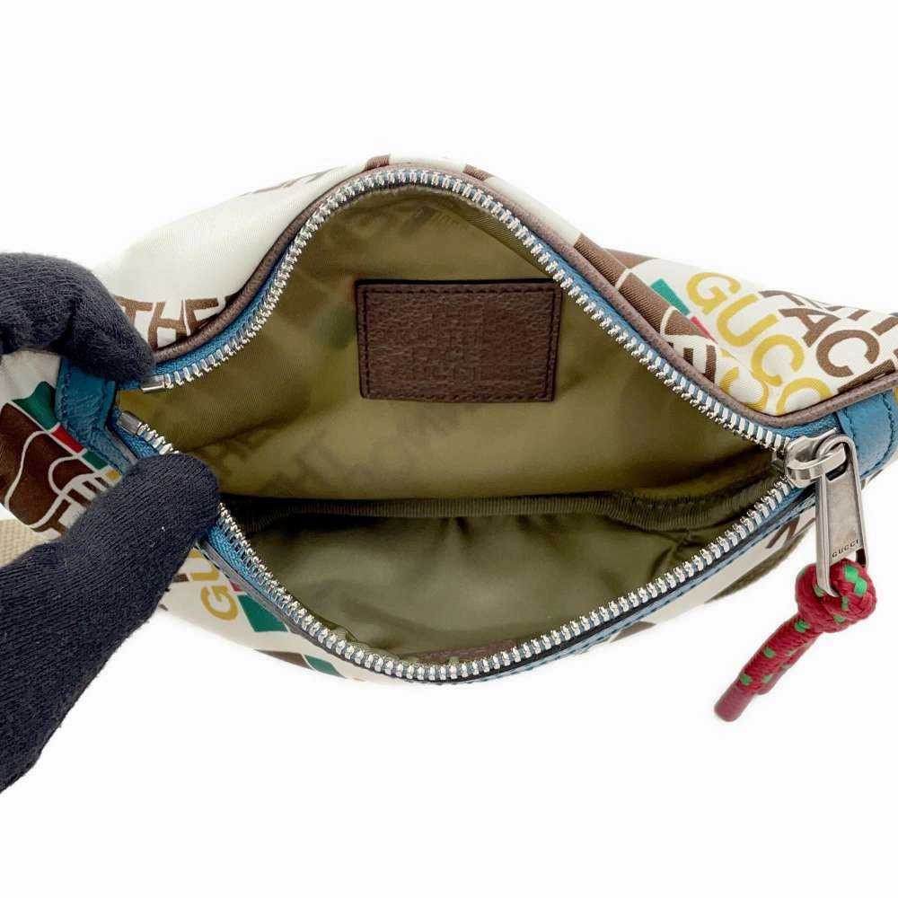 GUCCI North Face Collaboration Crossbody Bag Ivory/Brown650299 Nylon