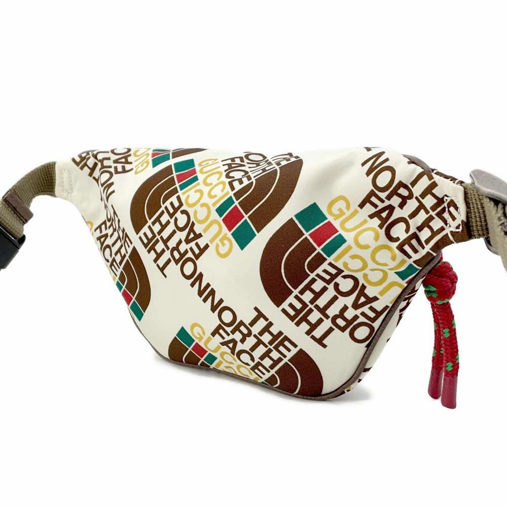 GUCCI North Face Collaboration Crossbody Bag Ivory/Brown650299 Nylon