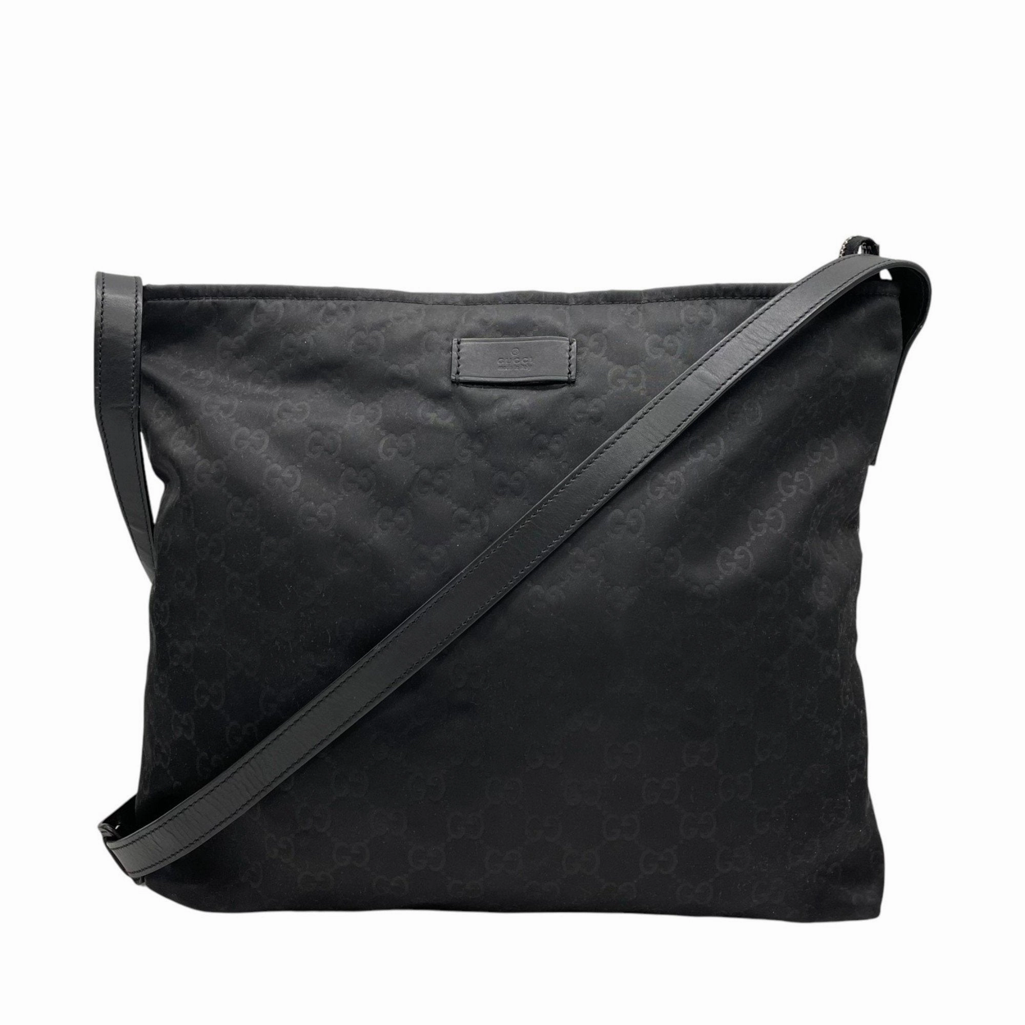 Gucci Nylon Leather Shoulder Bag (Pre-Owned)