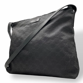 Gucci Nylon Leather Shoulder Bag (Pre-Owned)