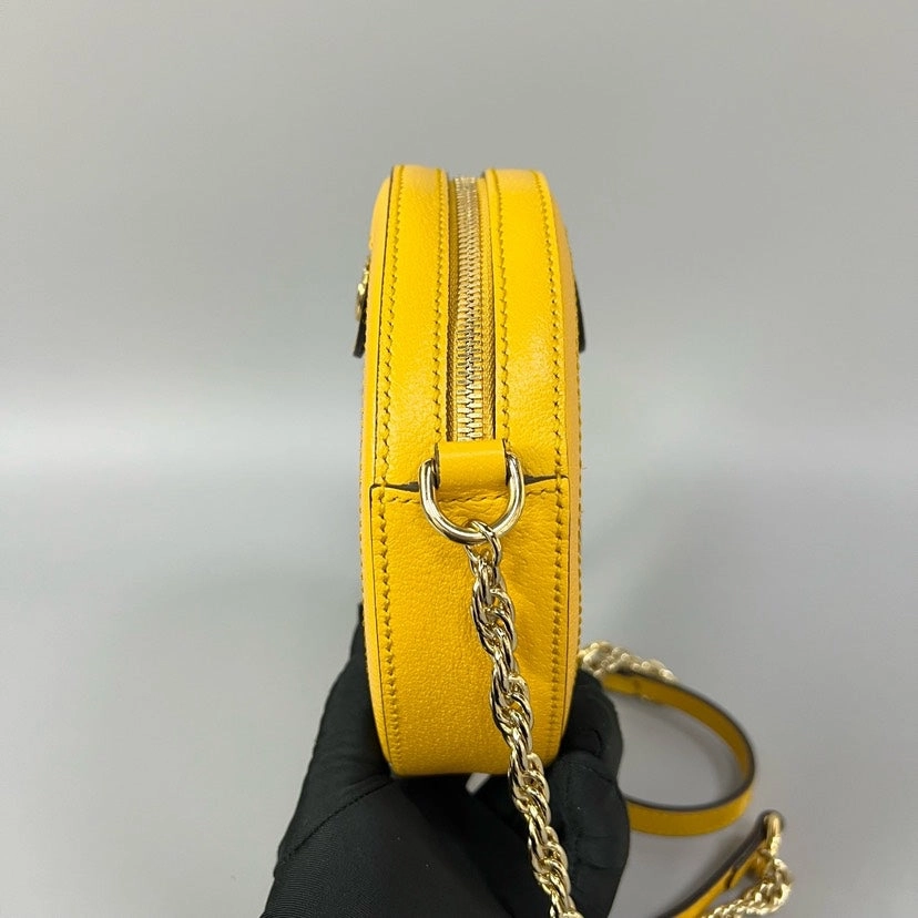 Gucci Ophidia Flora Yellow Round Shoulder Bag