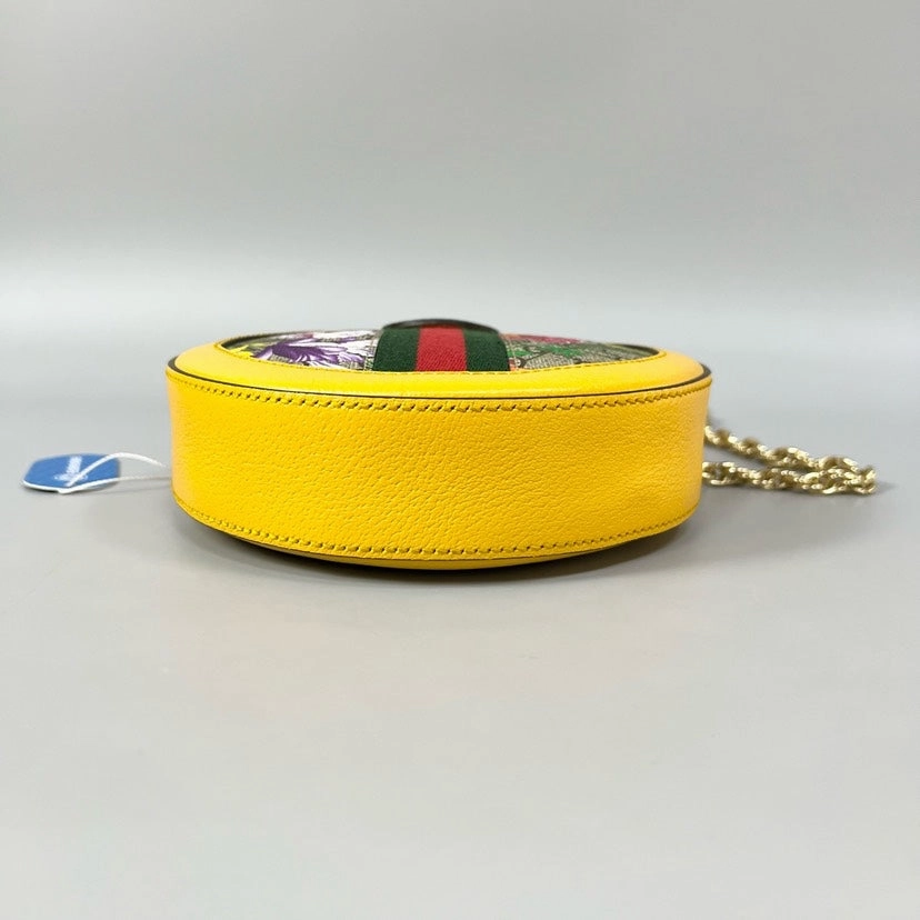 Gucci Ophidia Flora Yellow Round Shoulder Bag