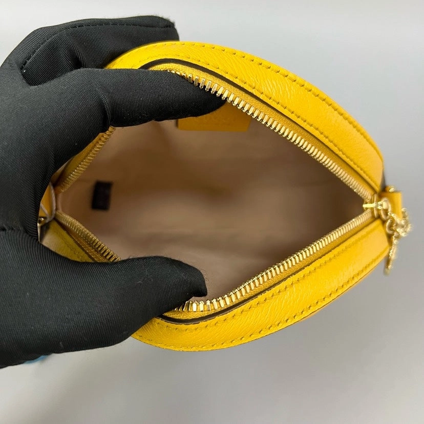 Gucci Ophidia Flora Yellow Round Shoulder Bag