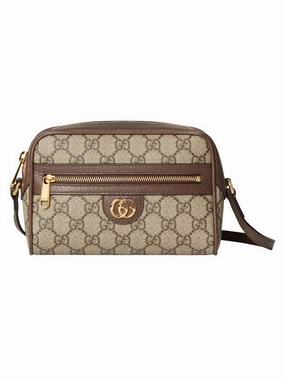 Gucci Ophidia GG Super Small Shoulder Bag Beige Ebony