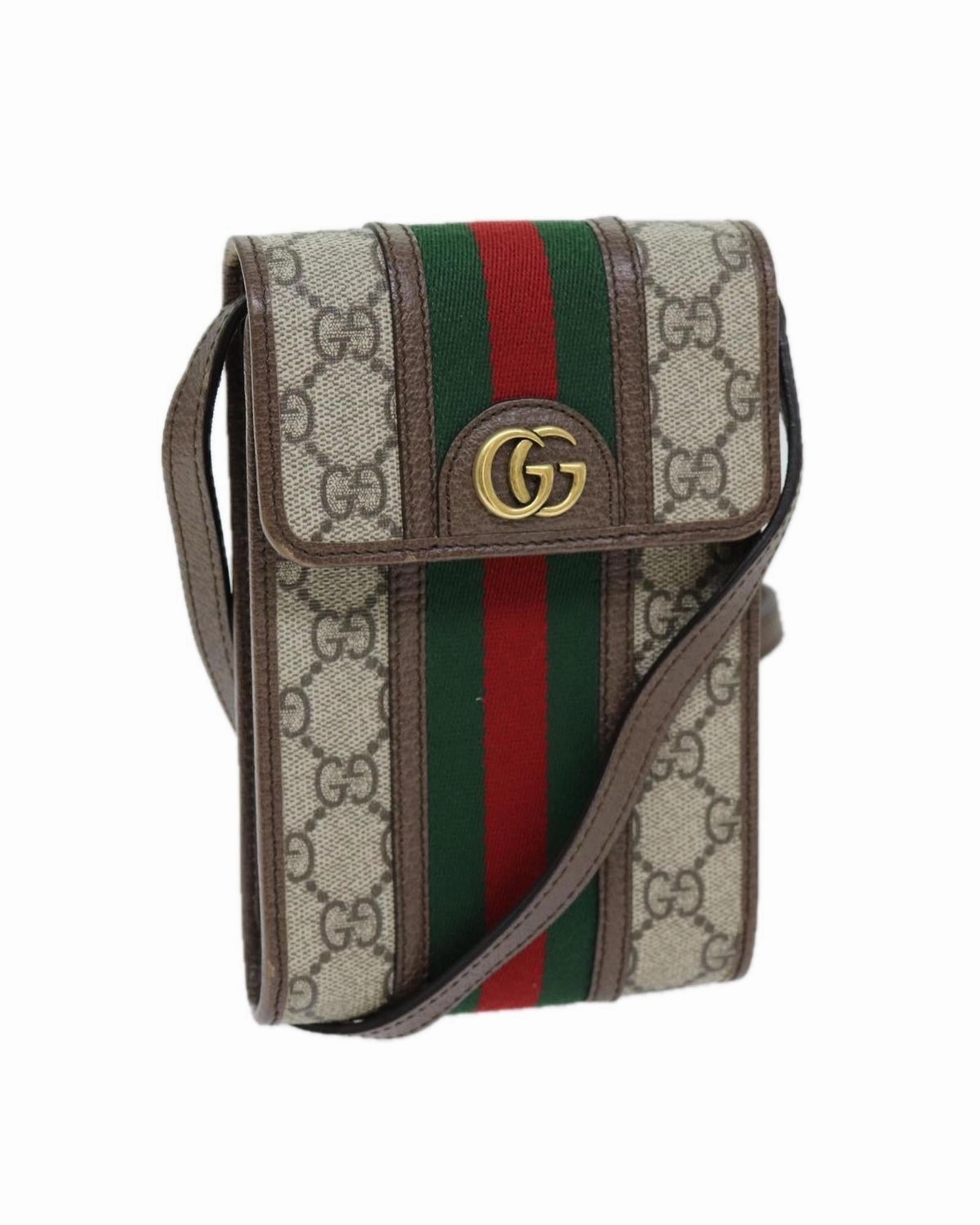 Gucci Ophidia GG Supreme Phone Case Crossbody Bag